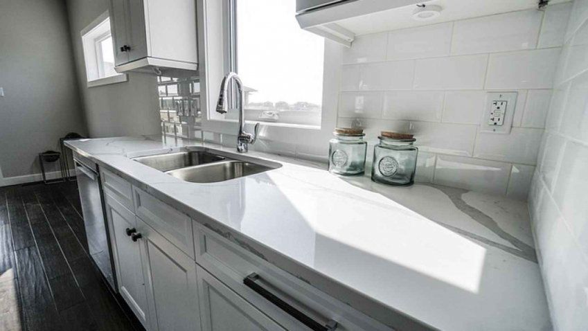 Encimera de cocina microcemento