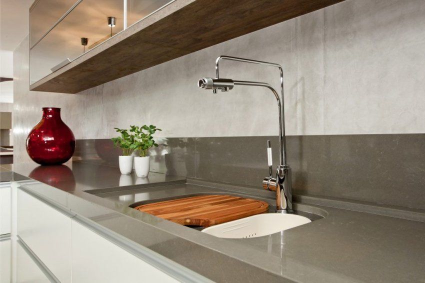 Encimera de cocina microcemento